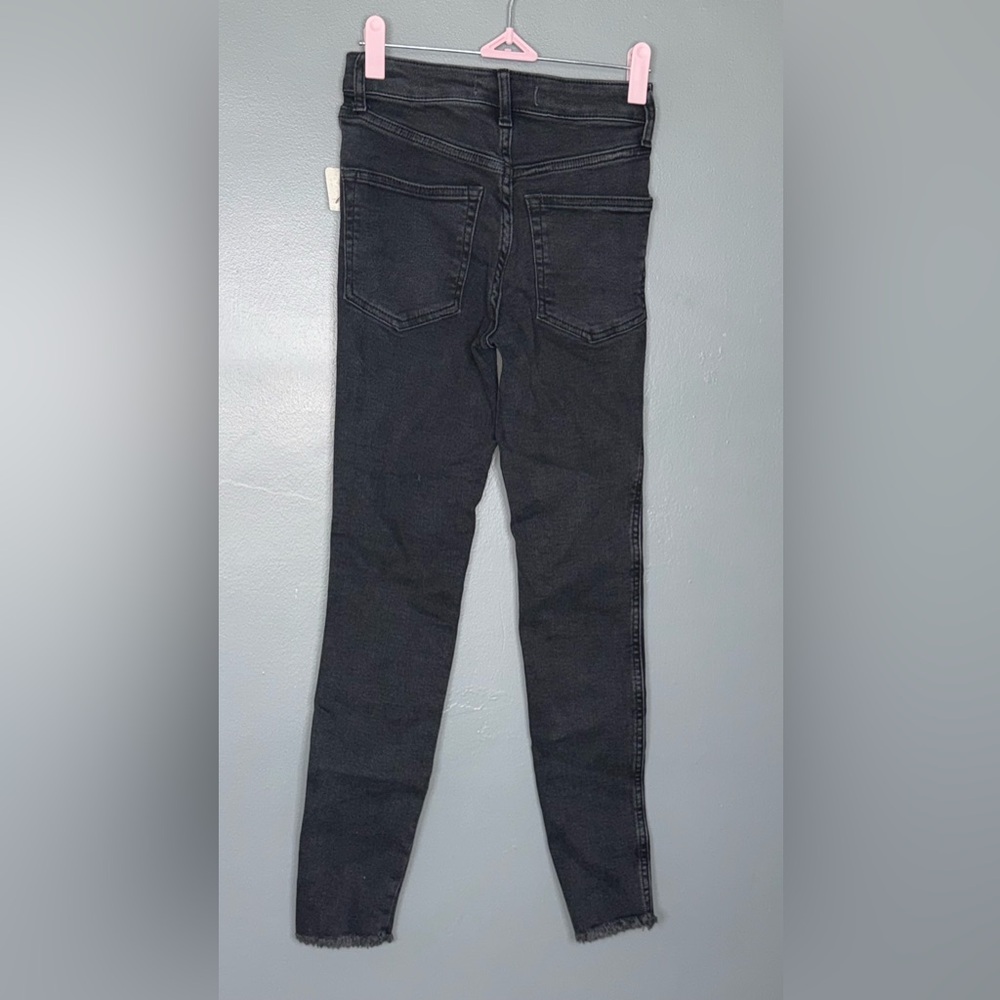 Free People High Waisted Jegging in Black - Picture 3 of 5